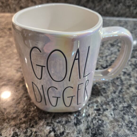Rae Dunn Artisan Collection Goal Digger Iridescent Mug By Magenta - Picture 2 of 6